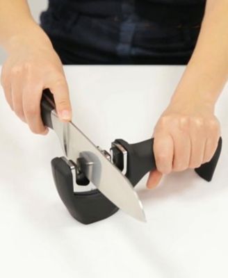 Contempo German Steel 7-Pc. Cutlery Set in Wood Case & Sharpener