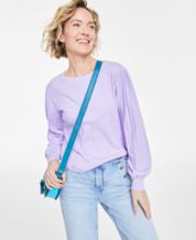 Macy's purple blouses on sale