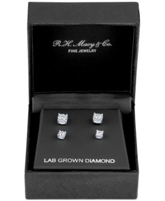 2-Pc. Set Lab Grown Diamond Stud Earrings (1/3 ct. t.w.) in Sterling Silver