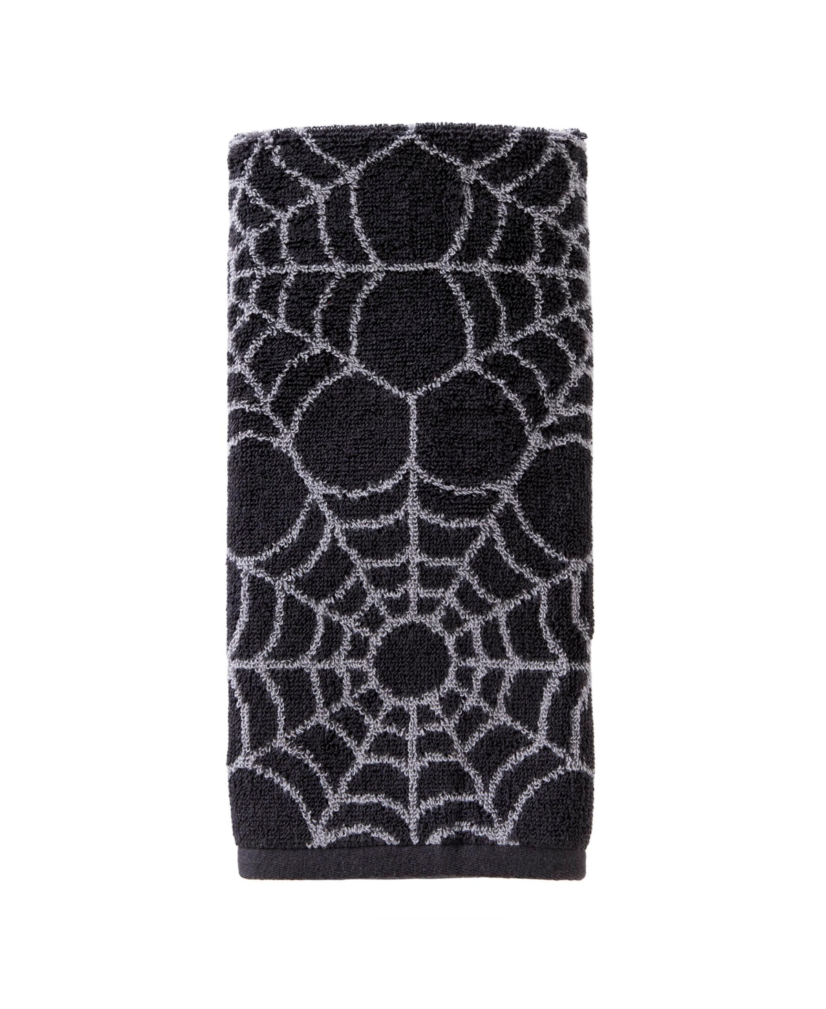 Shop Skl Home Spider Web Cotton 2 Piece Hand Towel Set In Black