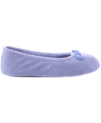 Women's Chevron Micro Terry Ballerina Slipper