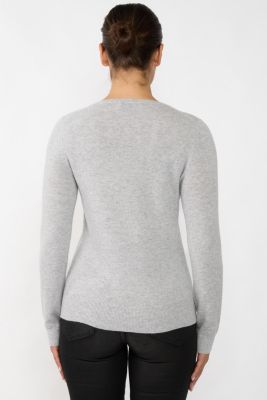 Women's 100% Pure Cashmere Long Sleeve Pullover V Neck Sweater
