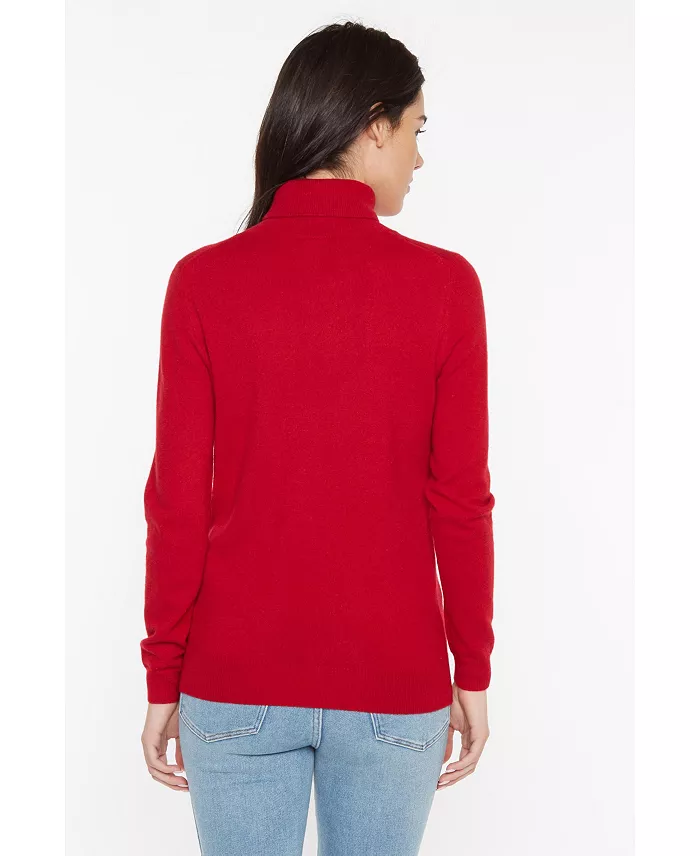 Women's 100% Pure Cashmere Long Sleeve Turtleneck Pullover Sweater - thumbnail 8