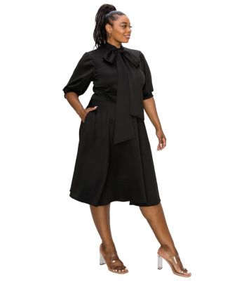 Women's Plus Size Carina Donna Flare Dress w/ Pockets