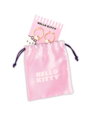 Sanrio Hoop Gold Plated and Enamel Earrings, Officially Licensed