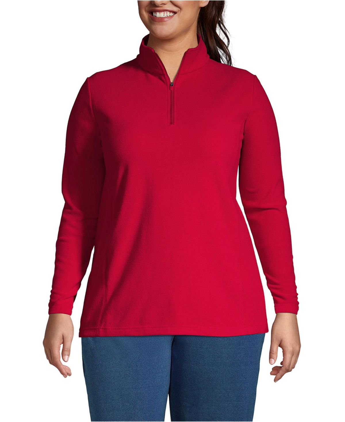 Lands end plus size fleece sales