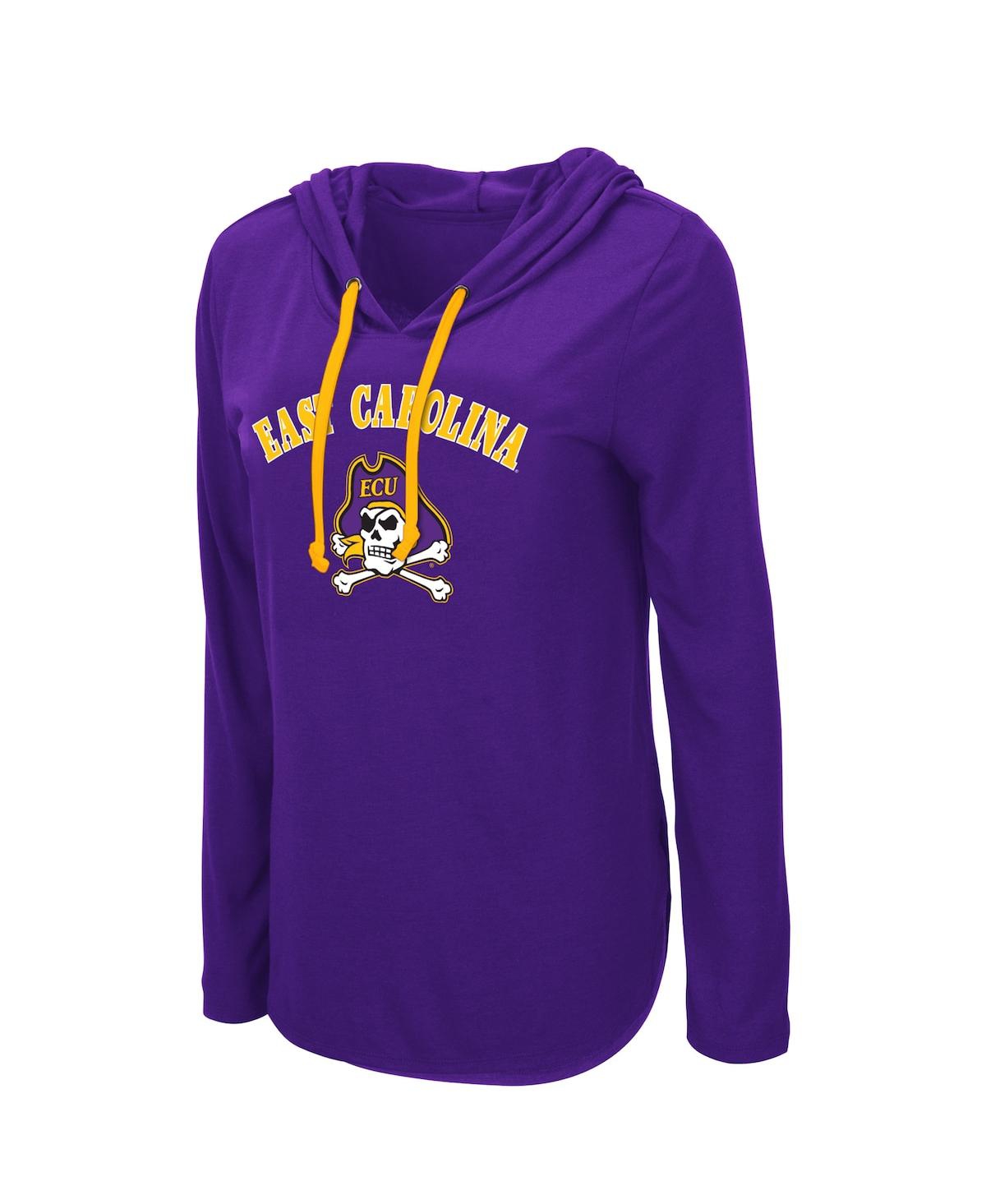 Women's ColosseumEcu Pirates My Lover Lightweight Hooded Long Sleeve T-shirt - Purple
