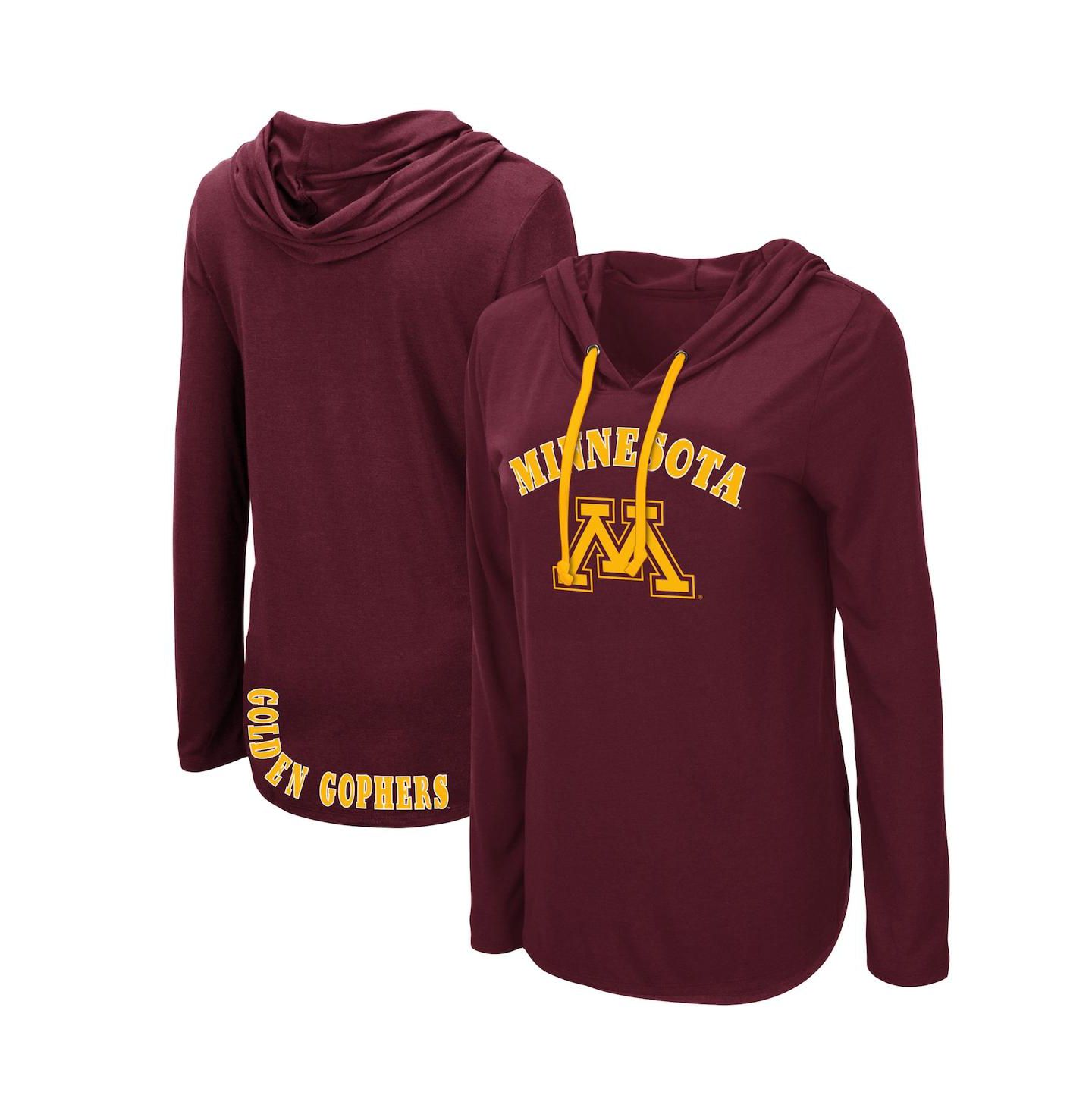 Женская футболка Colosseum Maroon Minnesota Golden Gophers My Lover Lightweight Hooded Long Sleeve — фото 1