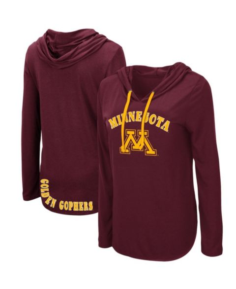 Женская футболка Colosseum Maroon Minnesota Golden Gophers My Lover Lightweight Hooded Long Sleeve