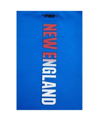 Women's Royal New England Patriots Ombre Wordmark Classic Cropped Tank Top