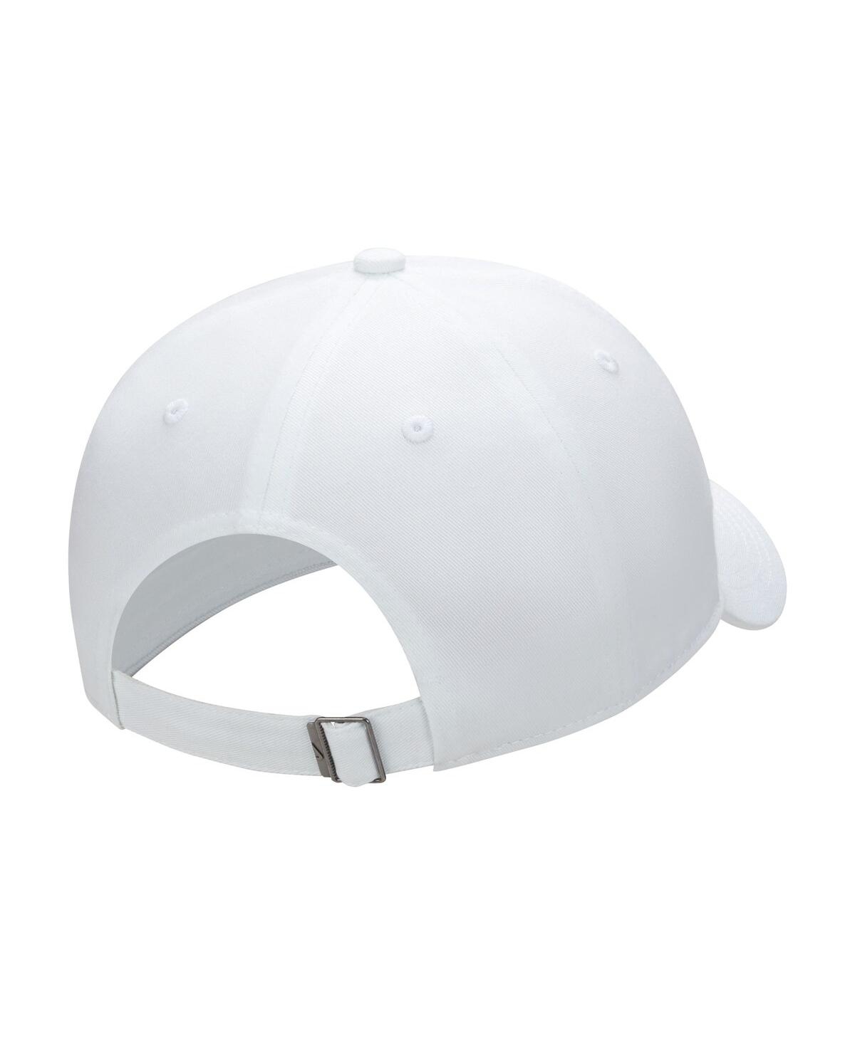 Shop Nike Youth Boys And Girls  White Futura Club Performance Adjustable Hat