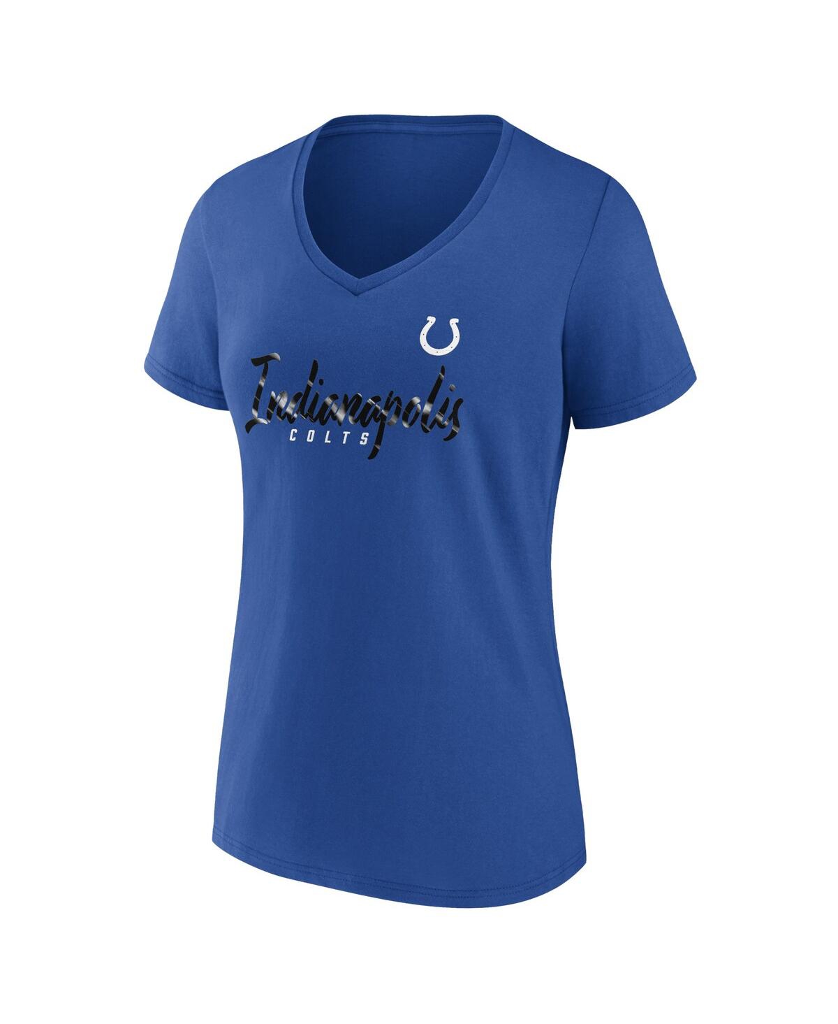 Fanatics Women's  Royal Indianapolis Colts Shine Time V-neck T-shirt In Royal