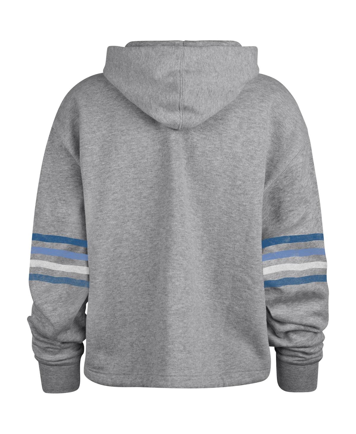 47 BRAND WOMEN'S '47 BRAND HEATHER GRAY DISTRESSED INDIANAPOLIS COLTS UPLAND BENNETT PULLOVER HOODIE 