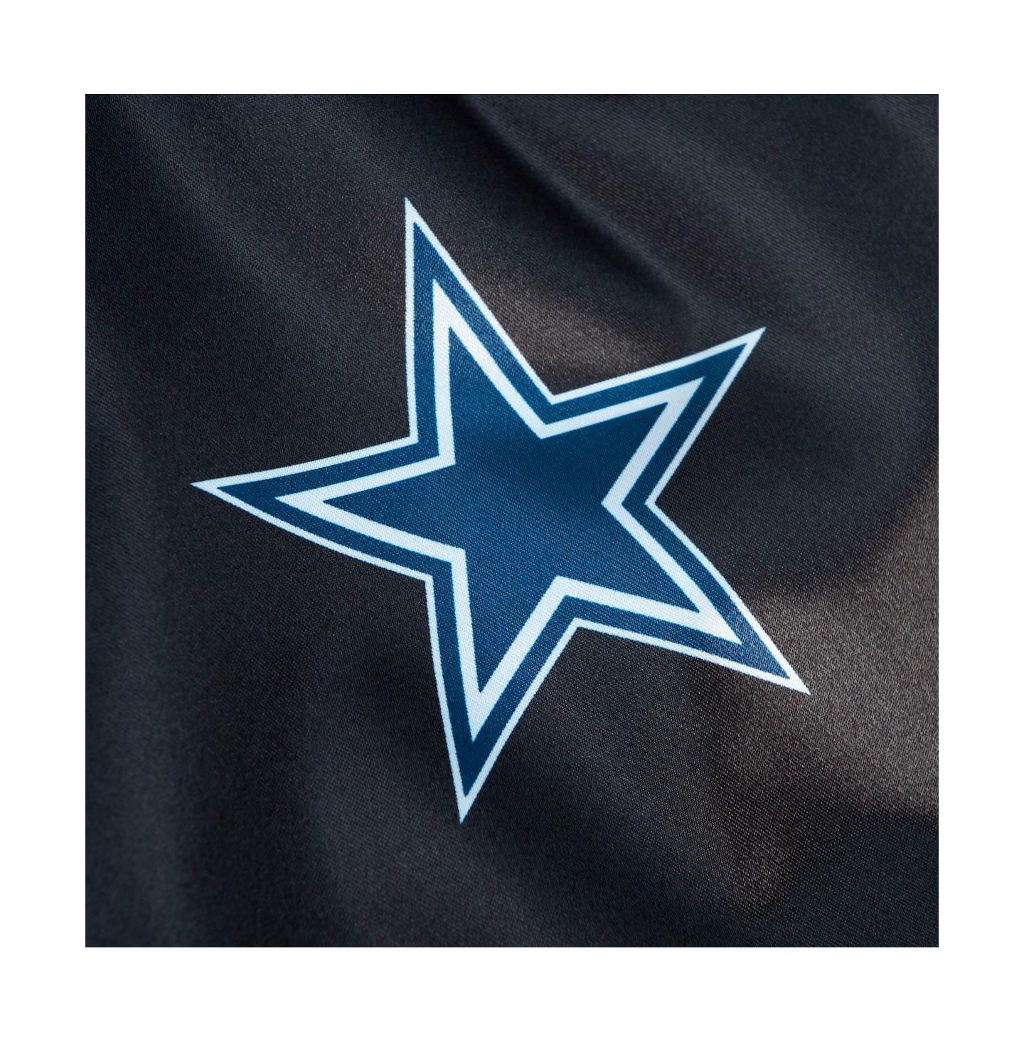 Женская куртка Mitchell & Ness Black Distressed Dallas Cowboys Raglan Satin Full-Snap — фото 2