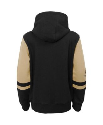 Big Boys Black New Orleans Saints Colorblock Full-Zip Hoodie