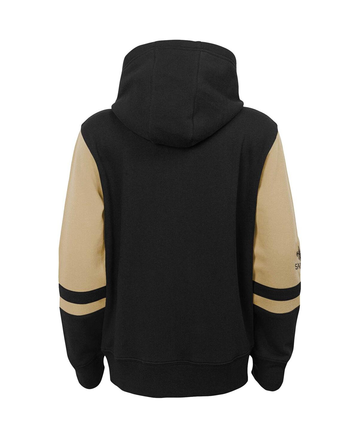 Big BoysNew Orleans Saints Colorblock Full-Zip Hoodie - Black