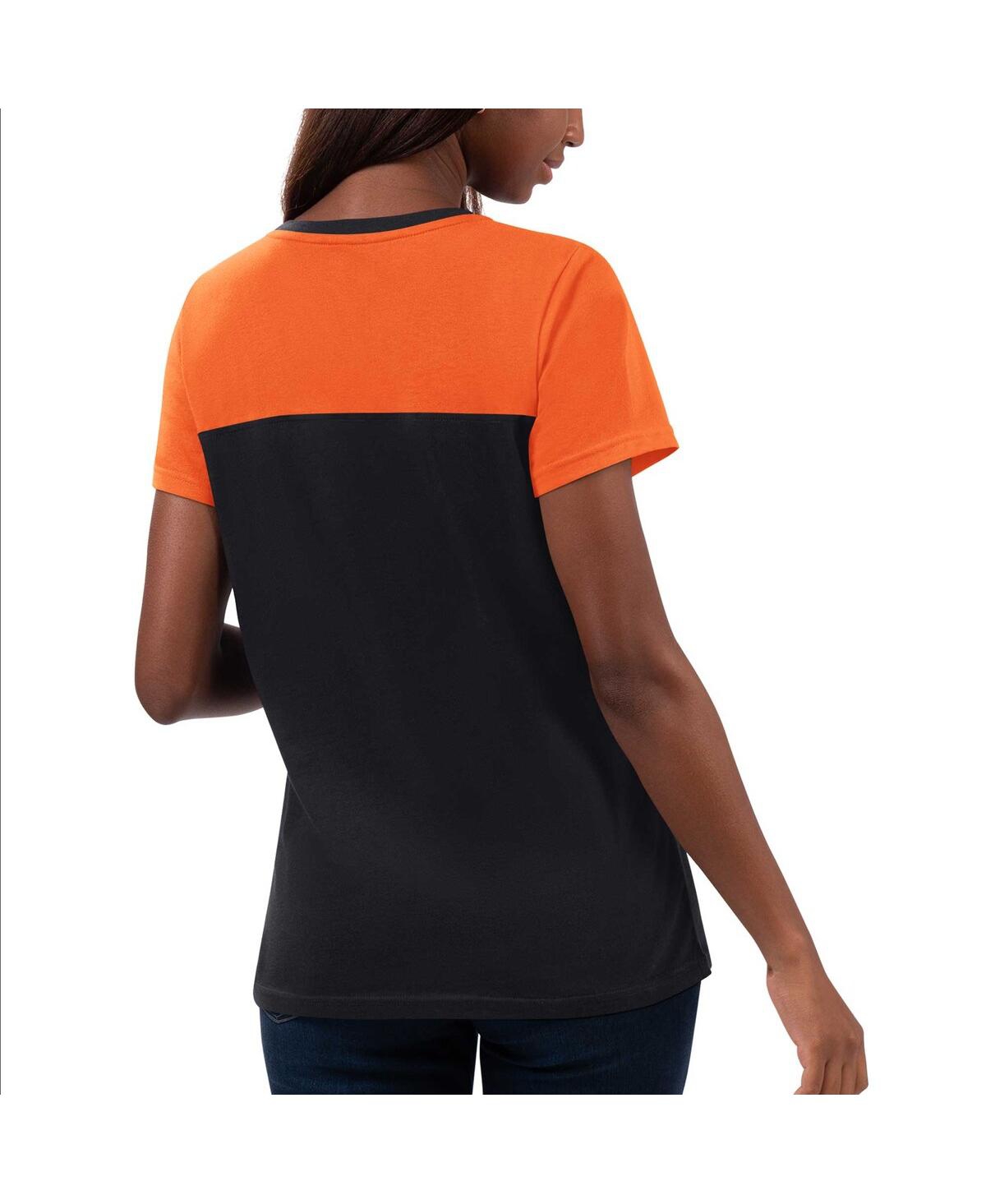 G-iii 4her By Carl Banks Black Martin Truex Jr Cheer Color Blocked T-shirt In Black