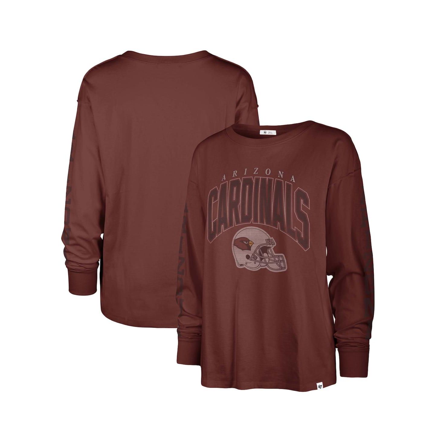 Женская футболка '47 Brand Cardinal Distressed Arizona Cardinals Tom Cat Long Sleeve — фото 1