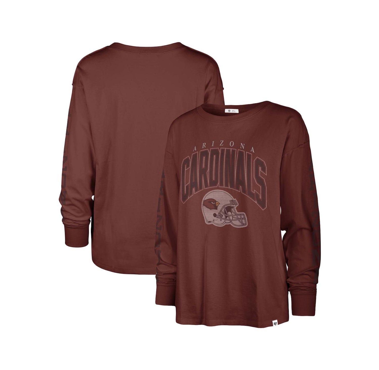 Women's Cardinal Distressed Arizona Cardinals Tom Cat Long Sleeve T-shirt