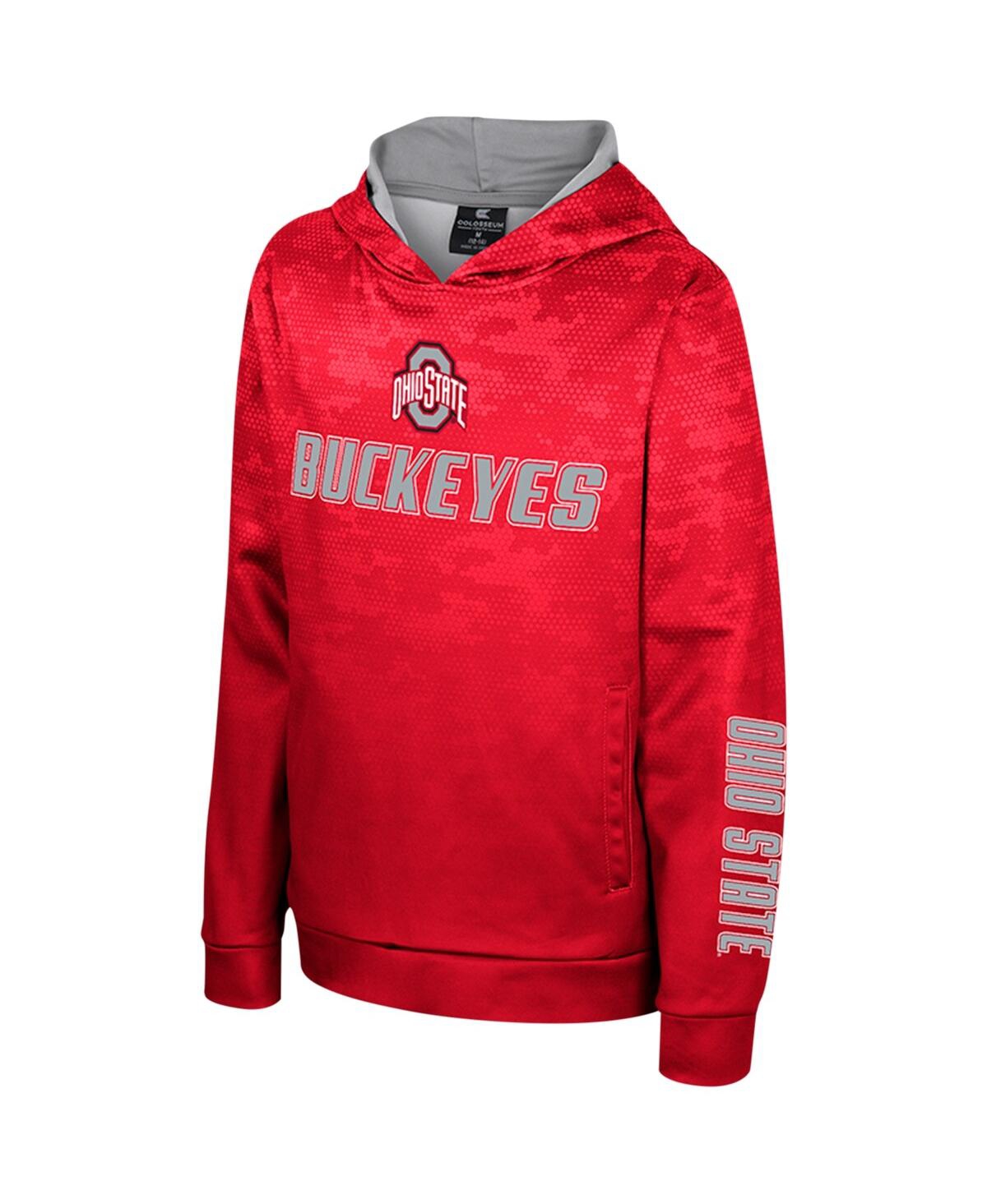 Big Boys ColosseumOhio State Buckeyes High Voltage Pullover Hoodie - Scarlet