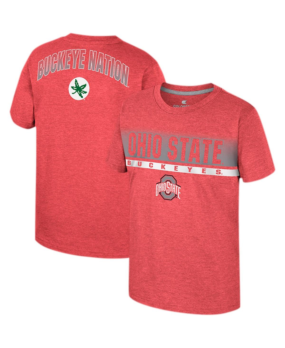 Colosseum Kids' Big Boys  Scarlet Ohio State Buckeyes Finn T-shirt