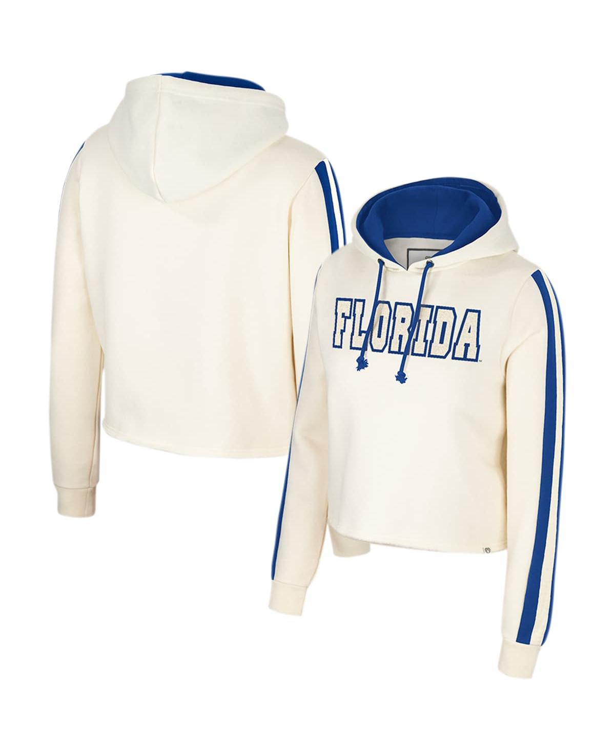 Colosseum Women's  Cream Florida Gators Perfect Date Cropped Pullover Hoodie