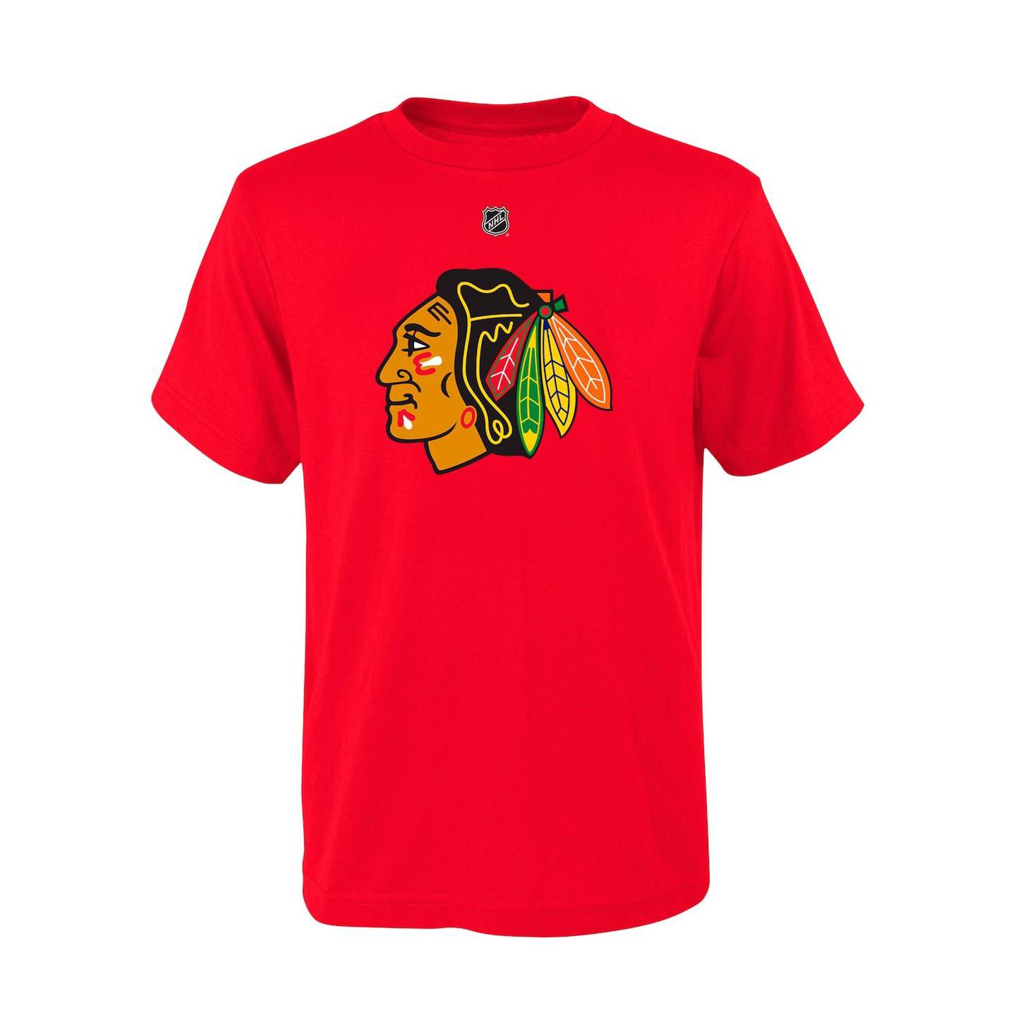Футболка Outerstuff Connor Bedard Red Chicago Blackhawks Name and Number для мальчиков — фото 2