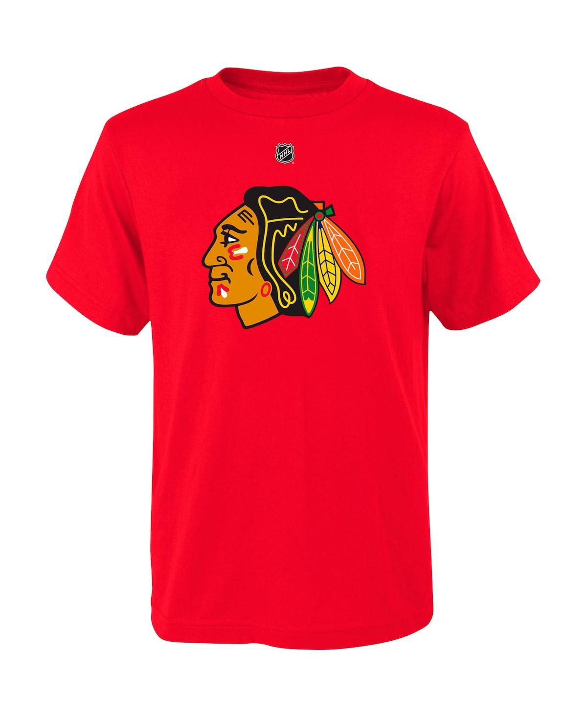 Shop Outerstuff Big Boys Connor Bedard Red Chicago Blackhawks Name And Number T-shirt