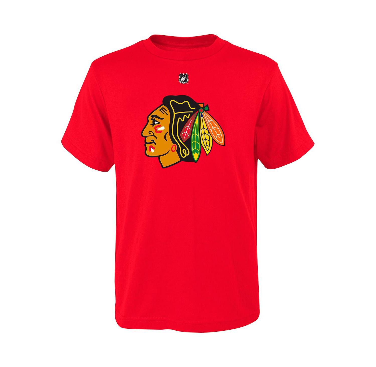 Big Boys Connor Bedard Red Chicago Blackhawks Name and Number T-shirt