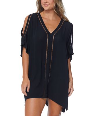 Raisins - Juniors' Samba Ladder-Trim Split-Sleeve Caftan Cover-Up