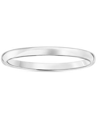 Polished Comfort Fit Wedding Band in Platinum
