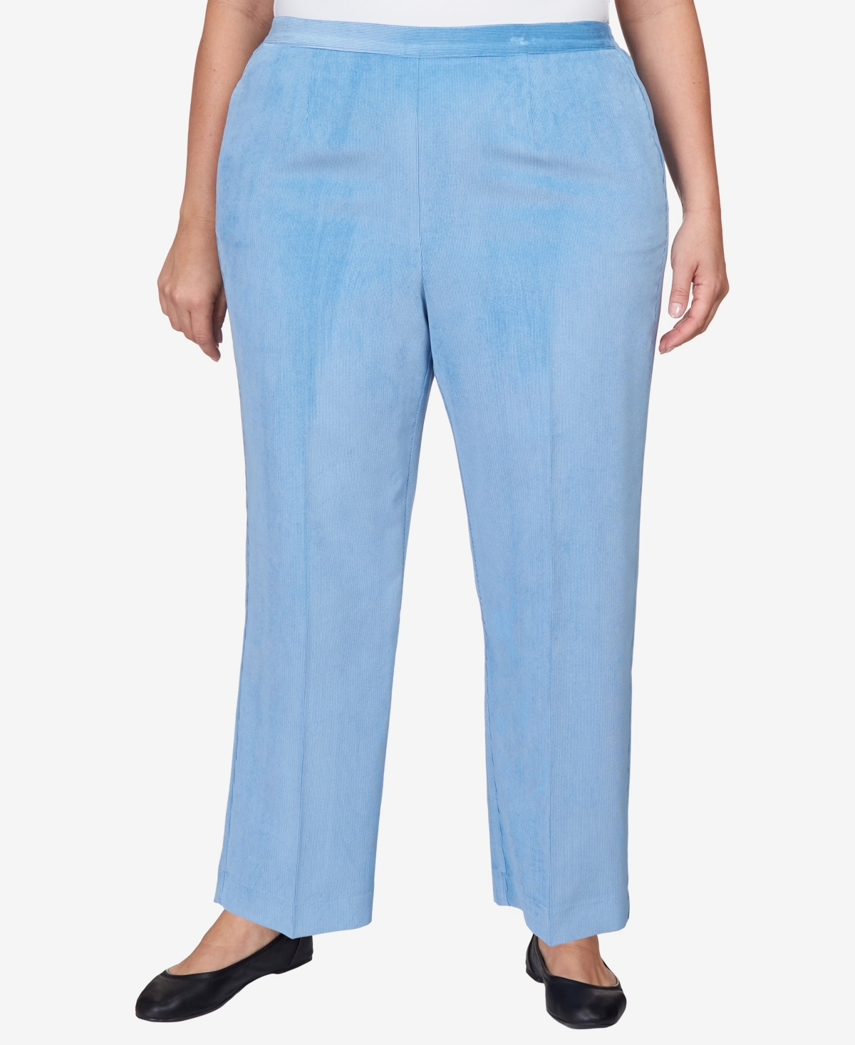 Alfred Dunner Plus Size Swiss Chalet Sleek Corduroy Short Length Pants
