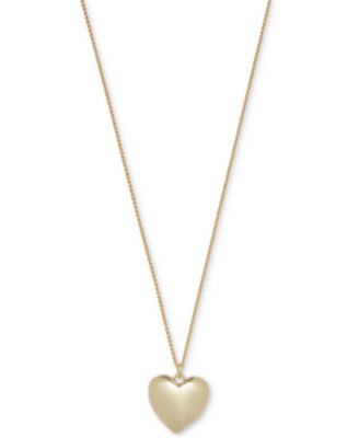 Lucky Brand - Gold-Tone High Shine Bubble Heart Pendant 30" Long Necklace