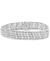 Diamond Leaf-Inspired Link Bracelet (1 ct. t.w.) in Sterling Silver - Sterling Silver