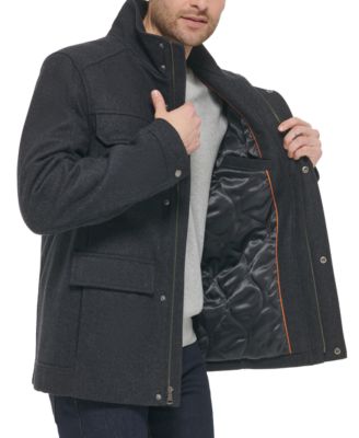 Men's Melton Wool Multi-Pocket Field Coat