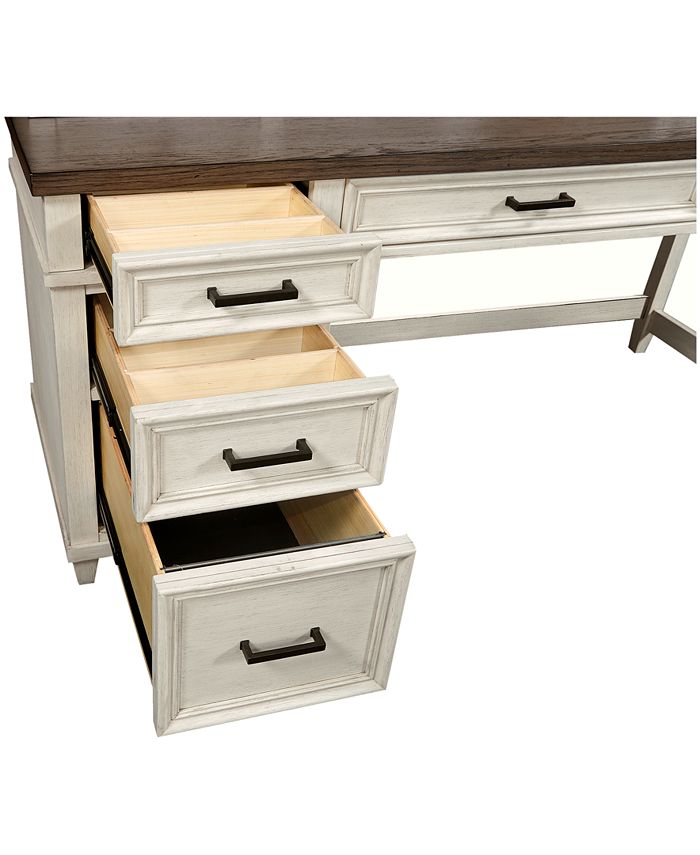 Furniture Dawnwood Pedestal Desk and Return Macy's