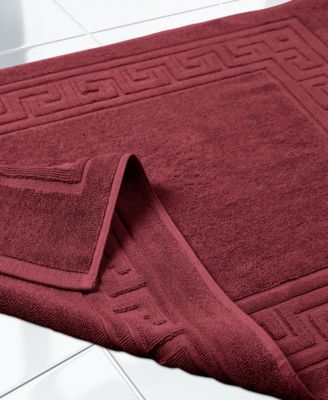 Cotton Greek Key Infinity Border Bath Mat, Set of 2