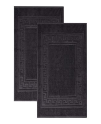 Cotton Greek Key Infinity Border 2-Pc. Bath Rug Set