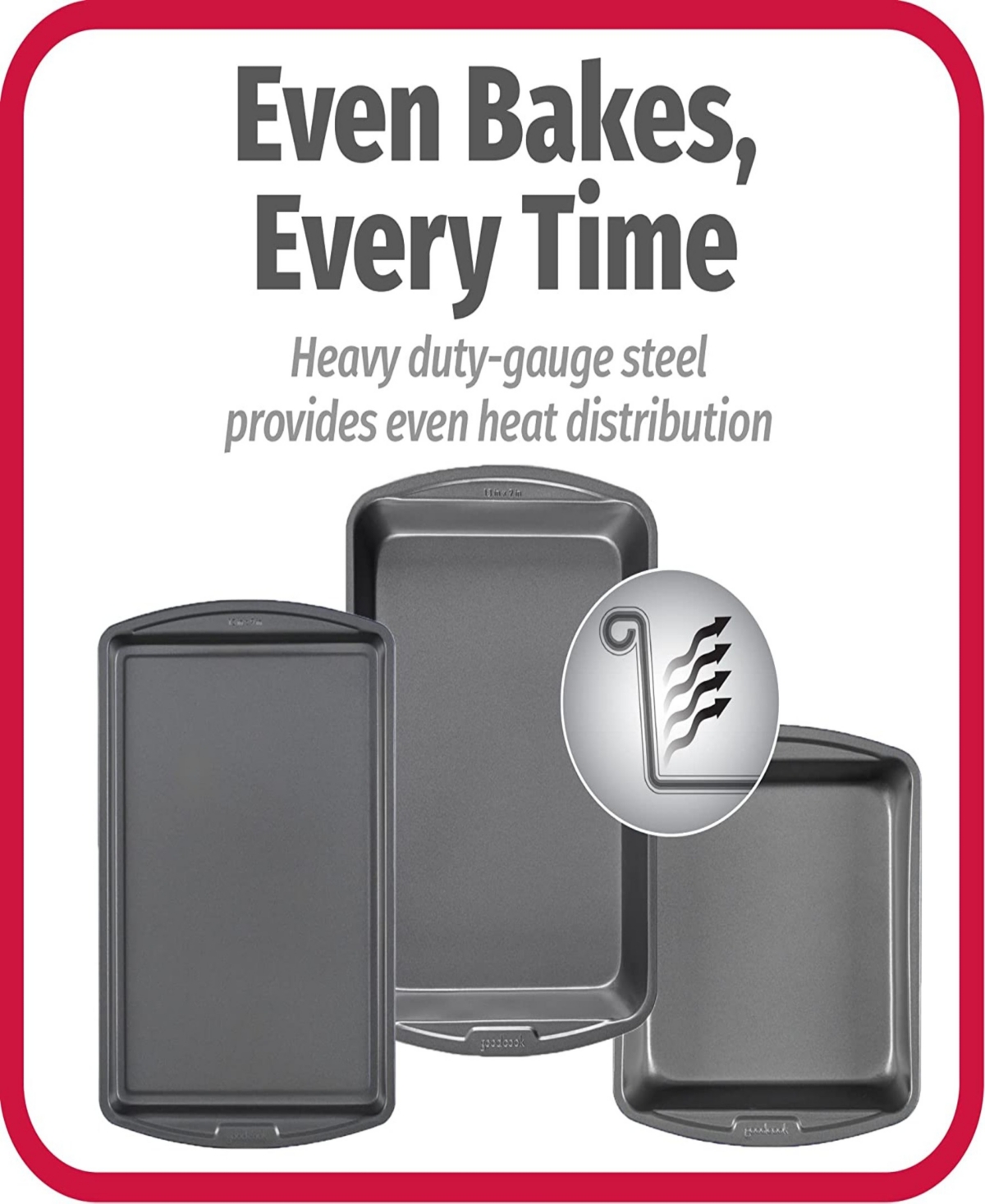 GOOD COOK GOOD COOK 3 PACK 8X8 BAKING PAN WITH 13" X 9" BAKE PAN AND 13" X 9" COOKIE SHEET 
