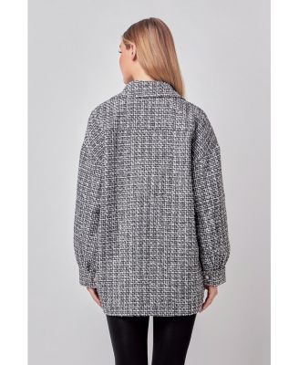 Women's Tweed Shirt Jacket