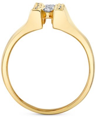Diamond Three Row Asymmetric Statement Ring (1 ct. t.w.) in 14k Gold