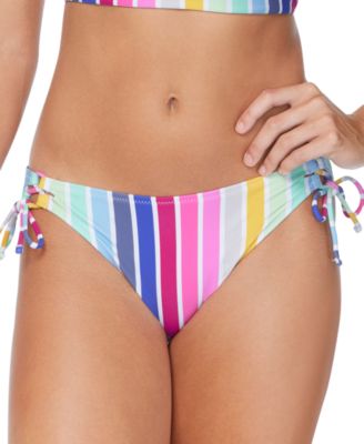 Raisins Junior's Lola Bra Mai Front Tie Coral Multi Swimsuit Bikini Top XL  (C10)