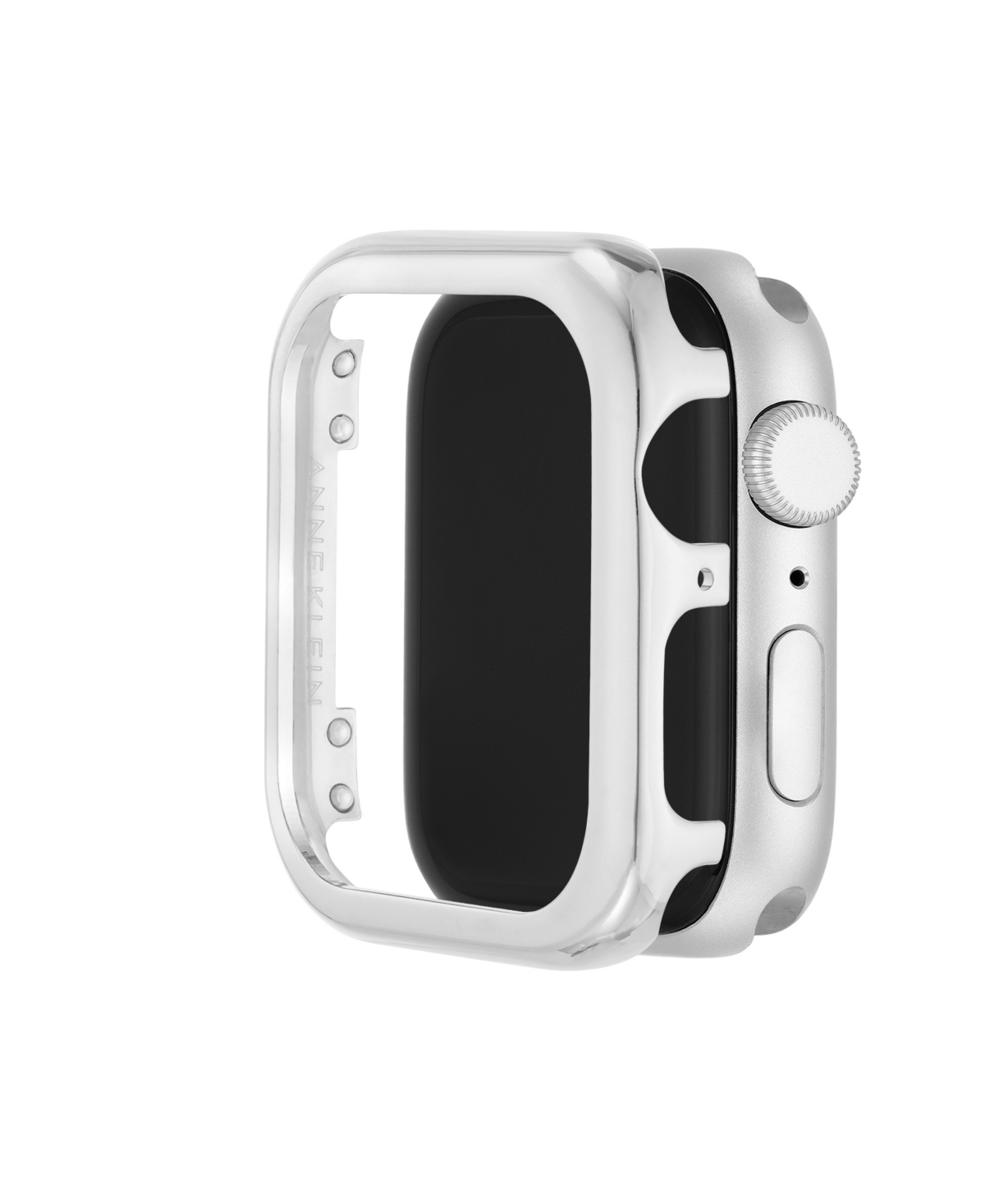 Shop Anne Klein Women's Silver-tone Alloy Bumper Compatible With Apple Watch 44mm