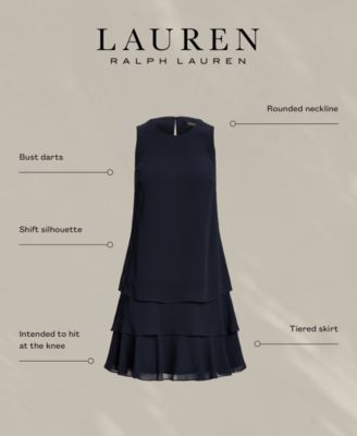 Lauren Ralph Lauren Women's Crinkle Georgette Shift Dress
