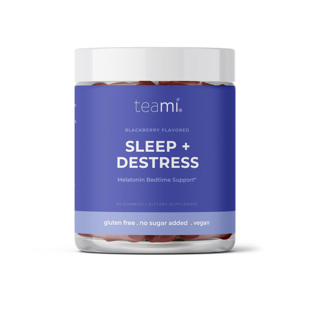 Sleep + Destress - Melatonin Bedtime Support Gummy - 6.4 Oz, 60 Count - Natural