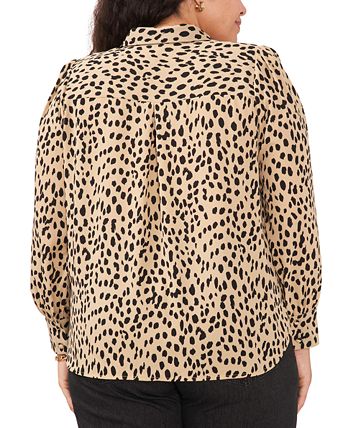 Vince camuto leopard blouse 2025