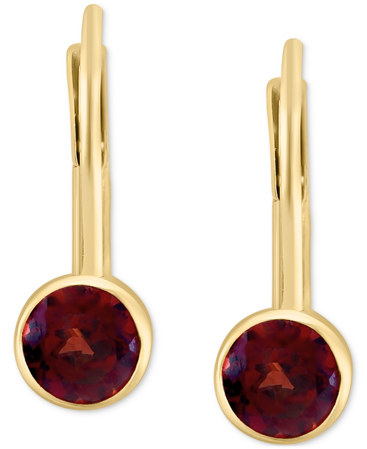 EFFY COLLECTION EFFY GARNET LEVERBACK DROP EARRINGS (1/2 CT. T.W.) IN 14K GOLD (ALSO AVAILABLE IN PERIDOT, BLUE TOPA 