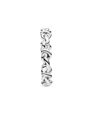 Sterling Silver Moments Knotted Hearts Ring