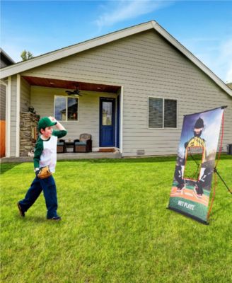 Baseball Combo, Junior Baseball, Softball Trainer Combo, Pitchback Rebounder Net and Pitching Target Panel with Carry Bag, 3' x 5'