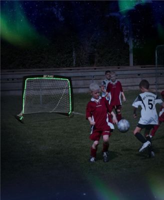 Backyard Soccer Goal, Light Up Soccer Goals Gift, Glow in The Dark, Portable Pop-up Football Goals for Kids Teens Youth
